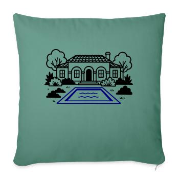 Finca House Villa - Sofa pillowcase 17,3'' x 17,3'' (45 x 45 cm) - cypress green - Front