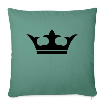 Krone (crown) 07 - Sofakissenbezug 45 x 45 cm - Tanngrün - Vorne