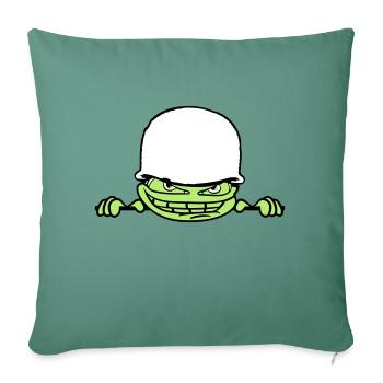 wall wall face head soldier camouflage war ar - Sofa pillowcase 17,3'' x 17,3'' (45 x 45 cm) - cypress green - Front