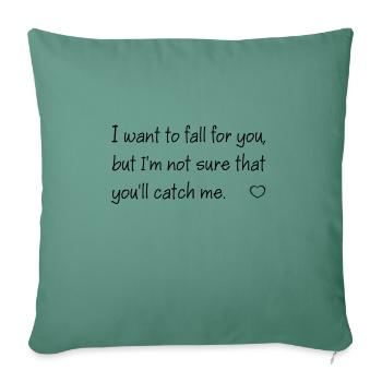 citations d'amour De - Housse de coussin décorative 45 x 45 cm - vert sapin - Devant