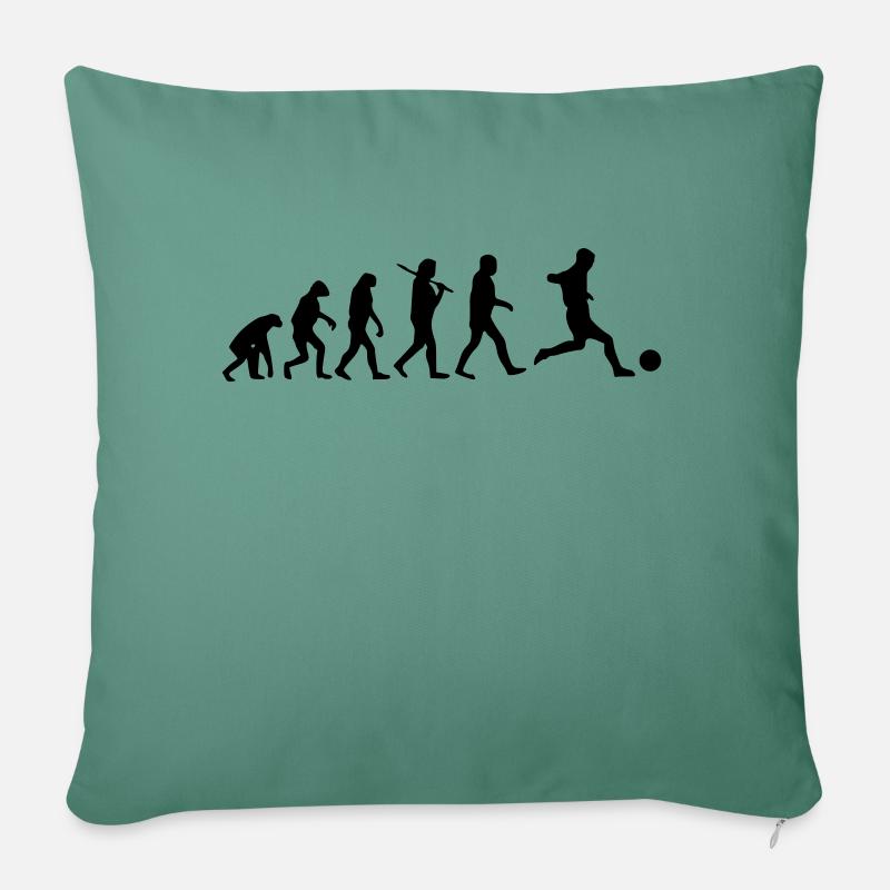 Evolution Fußball - Sofakissenbezug 45 x 45 cm - Tanngrün