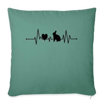 Rabbit Lover - the perfect gift for the rabbit fan - Sofa pillowcase 17,3'' x 17,3'' (45 x 45 cm) - cypress green - Front