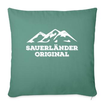 Sauerland Spruch Sauerländer Original - Sofakissenbezug 45 x 45 cm - Tanngrün - Vorne