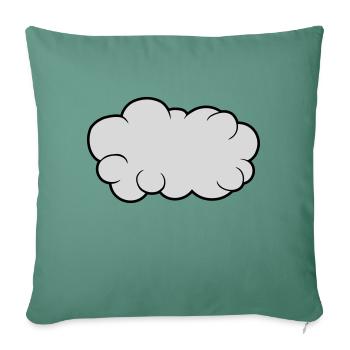 Conception de dessins animés cloud - Housse de coussin décorative 45 x 45 cm - vert sapin - Devant