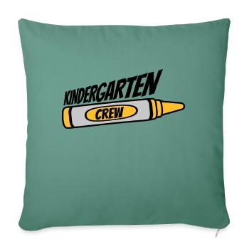 Kindergarten Crew Wax Crayon Team - Sofa pillowcase 17,3'' x 17,3'' (45 x 45 cm) - cypress green - Front