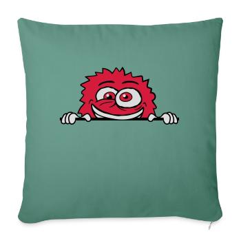 Nervous breakdown monster shield crazy - Sofa pillowcase 17,3'' x 17,3'' (45 x 45 cm) - cypress green - Front
