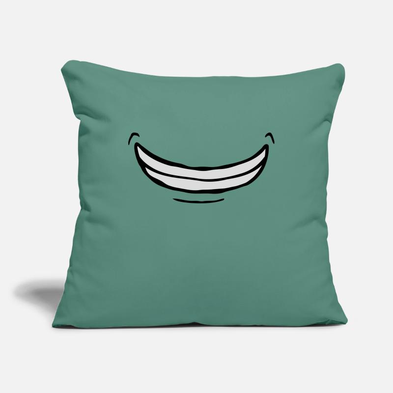 Wide exuberant comic grin Sofa pillowcase 17,3'' x 17,3'' (45 x 45 cm)