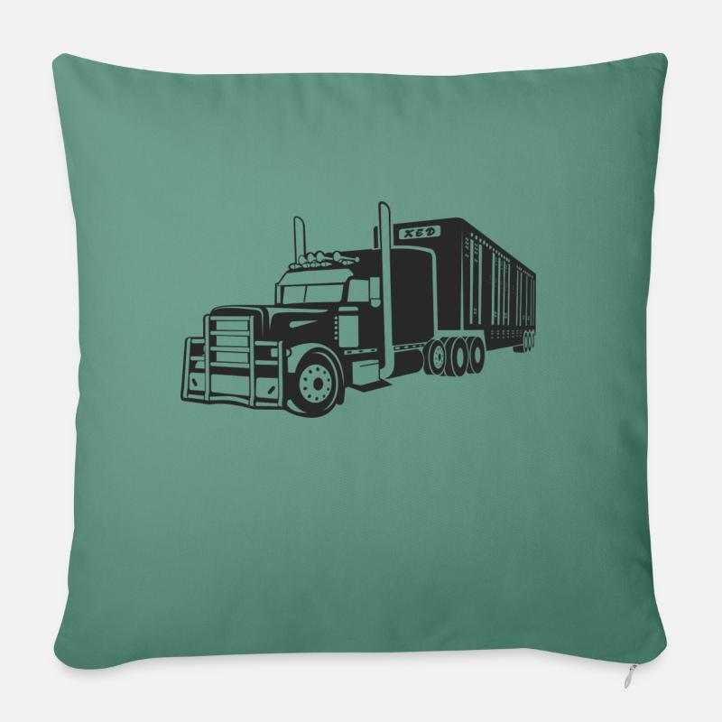 LKW LKW - Sofakissenbezug 45 x 45 cm - Tanngrün
