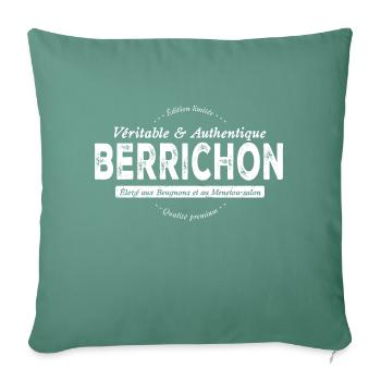 Berrichon Berry - Housse de coussin décorative 45 x 45 cm - vert sapin - Devant