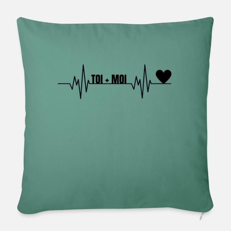 Love - Sofa pillowcase 17,3'' x 17,3'' (45 x 45 cm) - cypress green