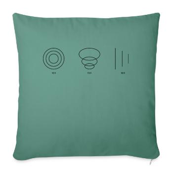 TRUTH black - Sofa pillowcase 17,3'' x 17,3'' (45 x 45 cm) - cypress green - Front