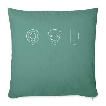 TRUTH white - Sofa pillowcase 17,3'' x 17,3'' (45 x 45 cm) - cypress green - Front