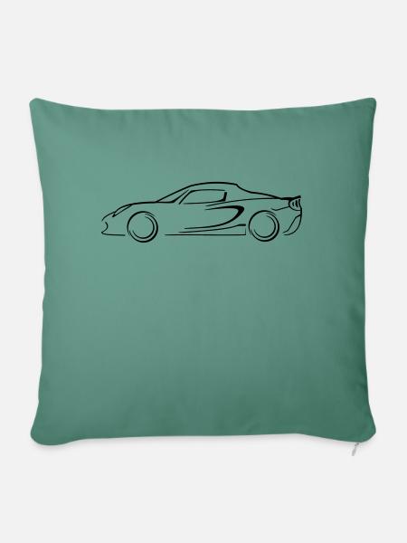 Lotus Elise Silhouette - Sofakissenbezug 45 x 45 cm - Tanngrün