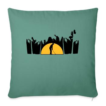 Vacation playing golf - Sofa pillowcase 17,3'' x 17,3'' (45 x 45 cm) - cypress green - Front