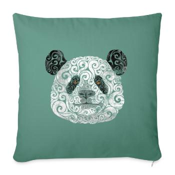 Swirly Panda - Sofa pillowcase 17,3'' x 17,3'' (45 x 45 cm) - cypress green - Front