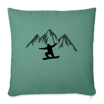 Snowboard Snowboarder - Sofakissenbezug 45 x 45 cm - Tanngrün - Vorne