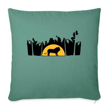 Jungle Male Lion - Sofa pillowcase 17,3'' x 17,3'' (45 x 45 cm) - cypress green - Front
