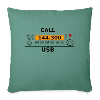 Radio call 144.300 Mhz ham radio - Sofa pillowcase 17,3'' x 17,3'' (45 x 45 cm) - cypress green - Front