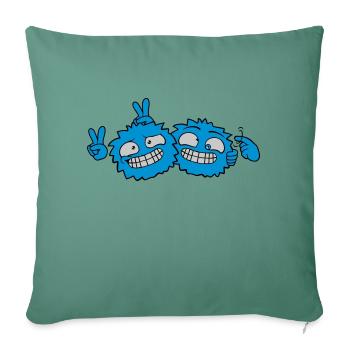 2 Amis fous - Housse de coussin décorative 45 x 45 cm - vert sapin - Devant