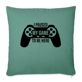 Game Paused Controller - Sofa pillowcase 17,3'' x 17,3'' (45 x 45 cm) - cypress green - Front