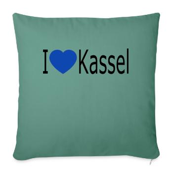 J’adore Kassel - Housse de coussin décorative 45 x 45 cm - vert sapin - Devant