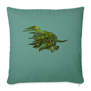 Tatouage tatouage tribal tatouages Body art couleur - Housse de coussin décorative 45 x 45 cm - vert sapin - Devant