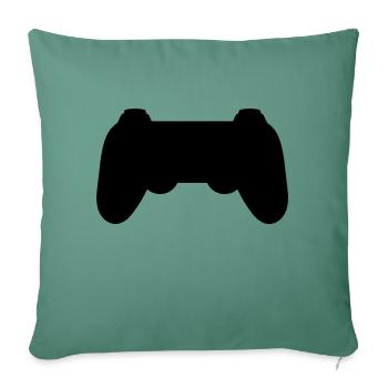 Silhouette Konsole Retro Controller - Sofakissenbezug 45 x 45 cm - Tanngrün - Vorne
