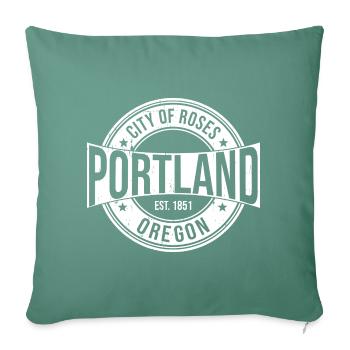 Portland - Sofakissenbezug 45 x 45 cm - Tanngrün - Vorne