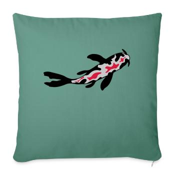 Koi Fish Nishikigoi Design - Sofa pillowcase 17,3'' x 17,3'' (45 x 45 cm) - cypress green - Front