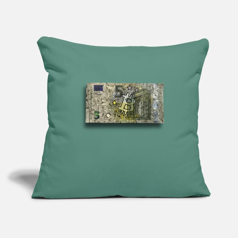 5 Bitcoin Sofa pillowcase 17,3'' x 17,3'' (45 x 45 cm)