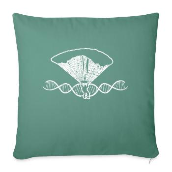 Parapente Paragleiter Gleitschirmfliegen - Housse de coussin décorative 45 x 45 cm - vert sapin - Devant