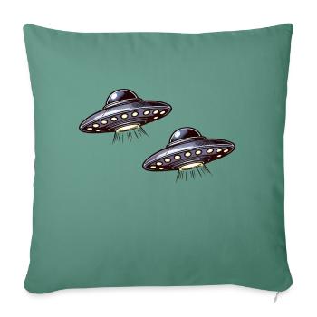 Ufos - Sofa pillowcase 17,3'' x 17,3'' (45 x 45 cm) - cypress green - Front