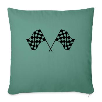 pwr_race_flag - Sofakissenbezug 45 x 45 cm - Tanngrün - Vorne