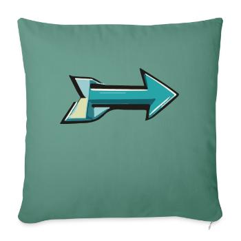 Right arrow - Sofa pillowcase 17,3'' x 17,3'' (45 x 45 cm) - cypress green - Front