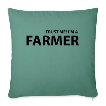 farmer - Housse de coussin décorative 45 x 45 cm - vert sapin - Devant