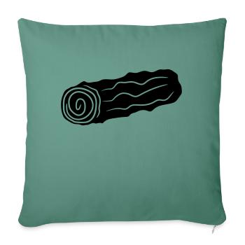 noir arbre tronc plancher de bois bois de chauffage huette bois - Housse de coussin décorative 45 x 45 cm - vert sapin - Devant