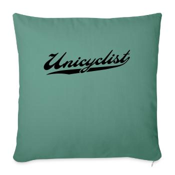 unicyclist - Sofa pillowcase 17,3'' x 17,3'' (45 x 45 cm) - cypress green - Front