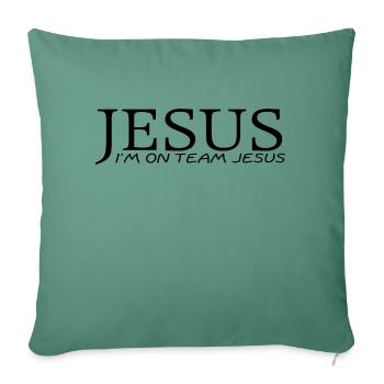 Jesus Christ God God - Sofa pillowcase 17,3'' x 17,3'' (45 x 45 cm) - cypress green - Front