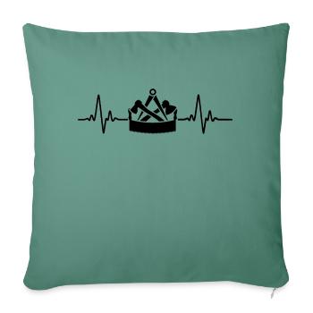 Love Zimmerer Logo Schwarz - Sofakissenbezug 45 x 45 cm - Tanngrün - Vorne