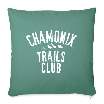Chamonix Trails Club - Sofakissenbezug 45 x 45 cm - Tanngrün - Vorne
