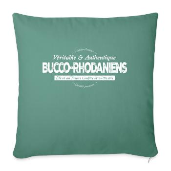 Bucco Rhodanien des Bouches du Rhône - Housse de coussin décorative 45 x 45 cm - vert sapin - Devant