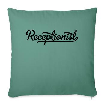 Receptionist - Sofa pillowcase 17,3'' x 17,3'' (45 x 45 cm) - cypress green - Front