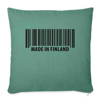 Made in Finland - Suomi - Sofa pillowcase 17,3'' x 17,3'' (45 x 45 cm) - cypress green - Front