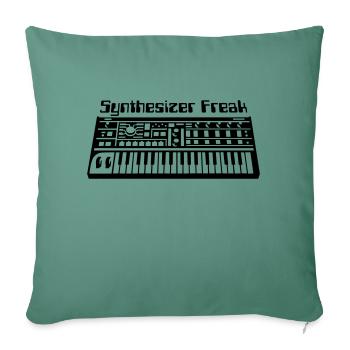 Synthesizer Freak - Sofa pillowcase 17,3'' x 17,3'' (45 x 45 cm) - cypress green - Front
