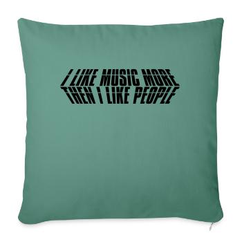 Music Liebe I - Sofakissenbezug 45 x 45 cm - Tanngrün - Vorne