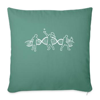 Tennis Player Tennis Club Tennis Racket - Sofa pillowcase 17,3'' x 17,3'' (45 x 45 cm) - cypress green - Front
