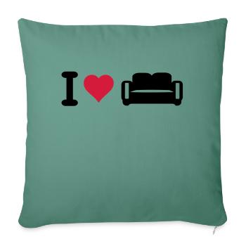 I love coffee - Sofa pillowcase 17,3'' x 17,3'' (45 x 45 cm) - cypress green - Front
