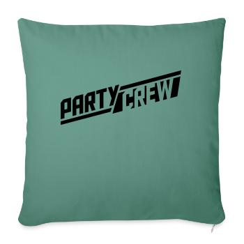 cool logo party crew amis équipe crew club design - Housse de coussin décorative 45 x 45 cm - vert sapin - Devant