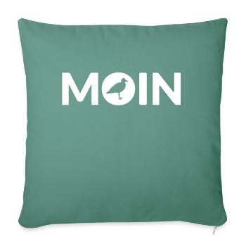 Moin Möwe Seemann - Sofakissenbezug 45 x 45 cm - Tanngrün - Vorne