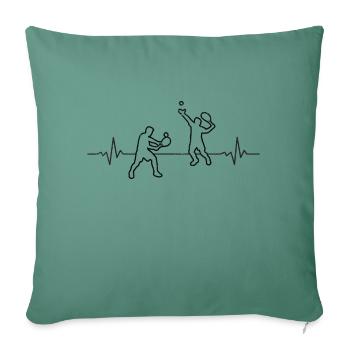 Tennis player Tennis racket Tennis club - Sofa pillowcase 17,3'' x 17,3'' (45 x 45 cm) - cypress green - Front